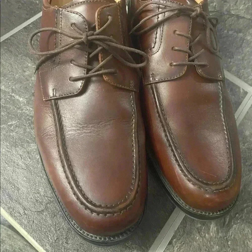 Chaps Brown Oxford Dress Shoes 11M - Picture 3 of 8